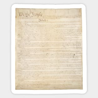 We The People, Page One of the Constitution of the United States Sticker